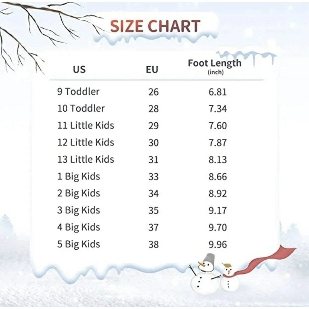 Kids Snow Boots Boys Girls Toddler Winter Outdoor Boots Waterproof with‎ Fur 4